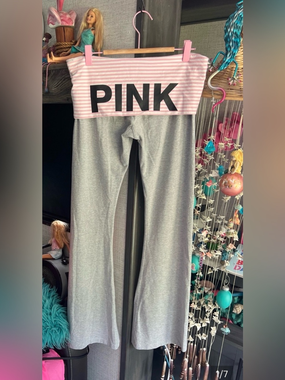 VS Pink Fold Over Leggings